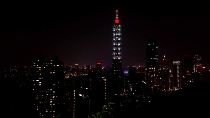 urban skyline, city, landscape, taipei, financial district, built structure, travel destinations, 5K, illuminated, night view, building exterior, no people