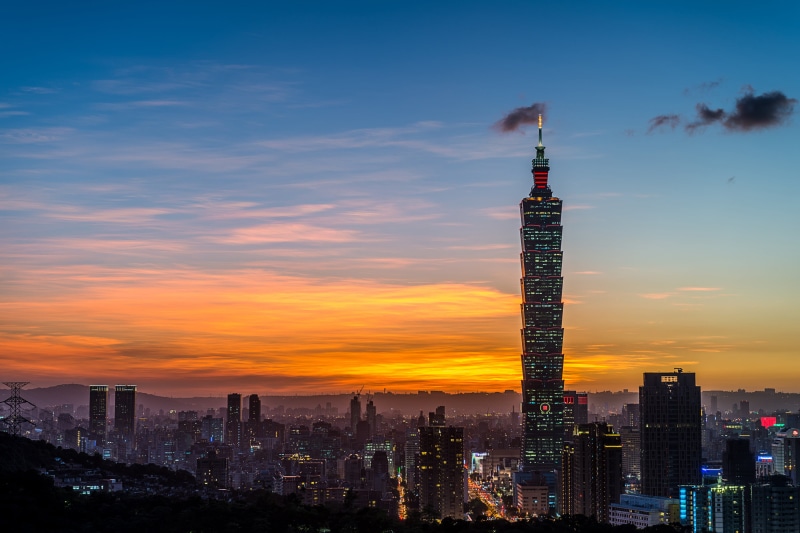 tower, view from above, skyscraper, panoramic, 2K, finance, taiwan, china - East Asia, urban Skyline, nature, sunset, skyline, tall - High, cityscape