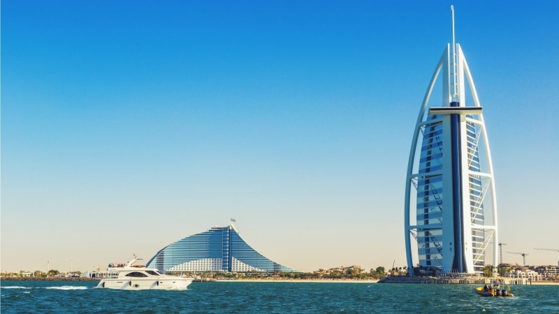 1080P, United Arab Emirates, Boat, Buildings, Building, Dubai, Burj Al Arab, Yacht