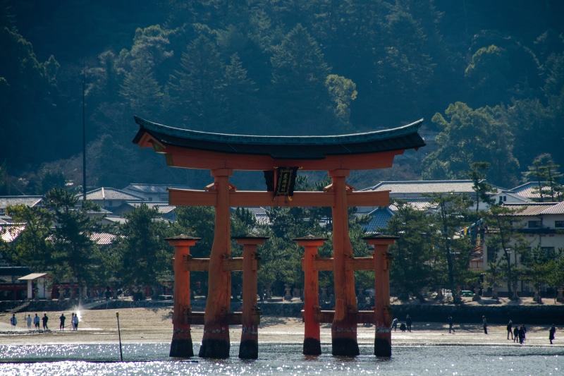 religion, japan, landmark, culture, incidental people, spirituality, outdoors, architecture, 4K, famous, building, tree, day, belief, traditional, torii