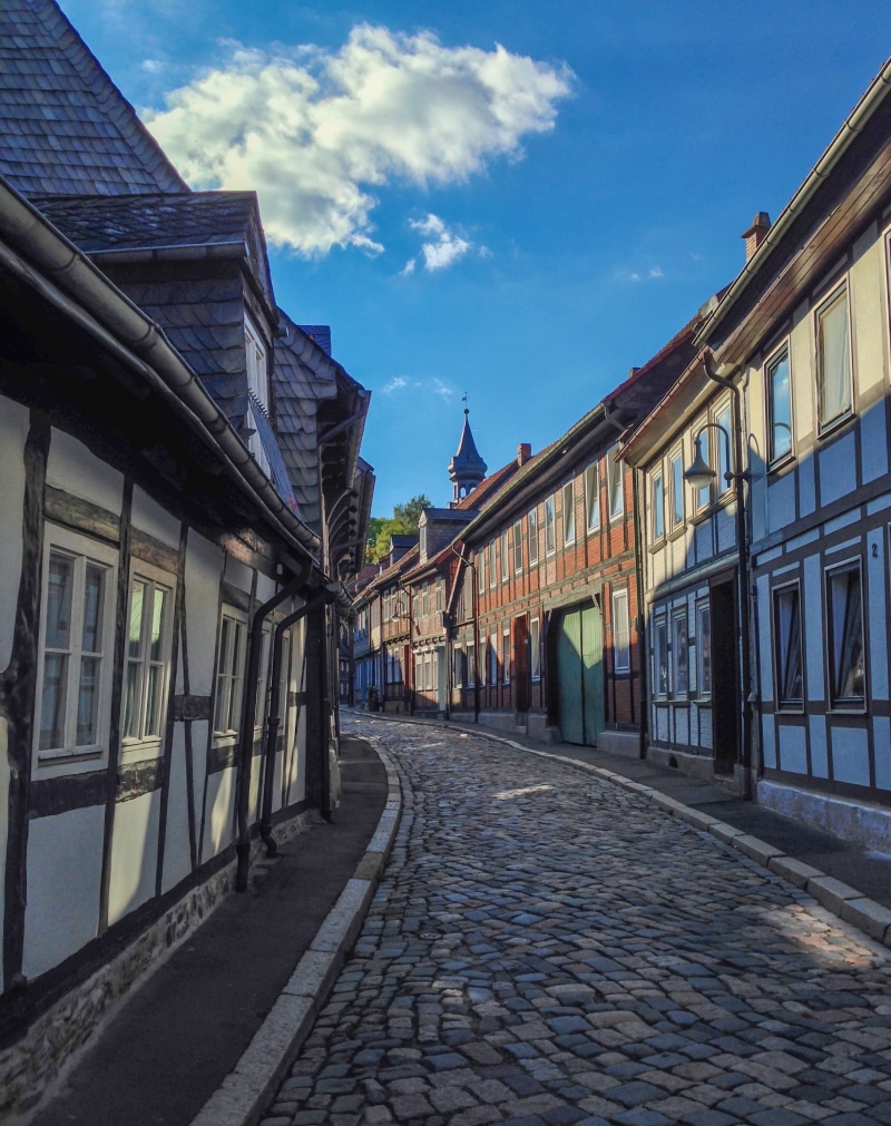 germany, fachwerkhaus, places of interest, transportation, sky, house, nature, outdoors, no people, lower saxony, footpath, street, truss, facade, building