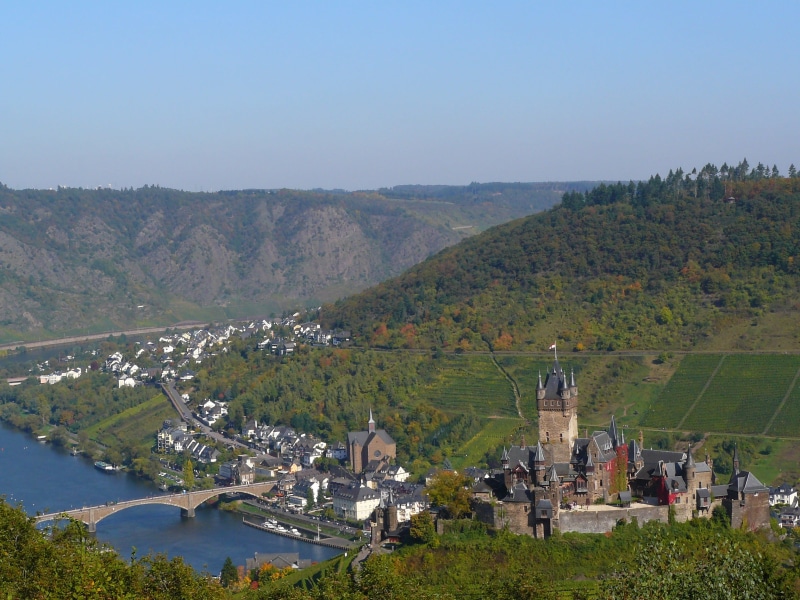Sachsen, landscape, agriculture, built structure, imposing, reichsburg cochem, mountain, Mosel, height burg, building exterior, environment, leisure, architecture