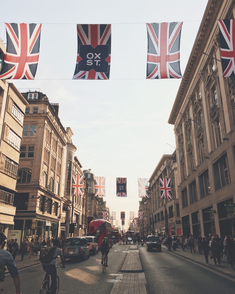 road, london, sky, flag, group of people, patriotism, 2K, travel, transportation, built structure, street, nature, architecture, urban, city street, building