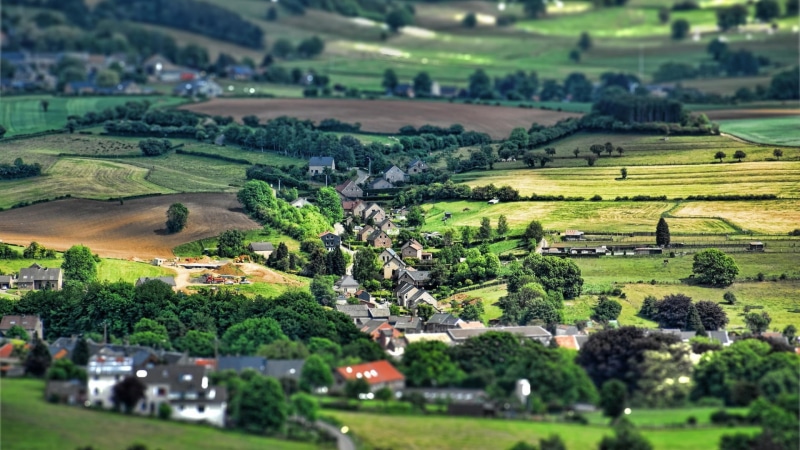growth, agriculture, day, shift, scenics - nature, panoramic, trees, italian Culture, cityscape, photography, tilt shift, field, scenics, rural Scene, no People
