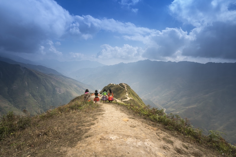 standing, heaven, mountain range, travel destinations, adult, plant, tree, natural, asian, mountain high, top, cloud - sky, leisure activity, scenic, curve
