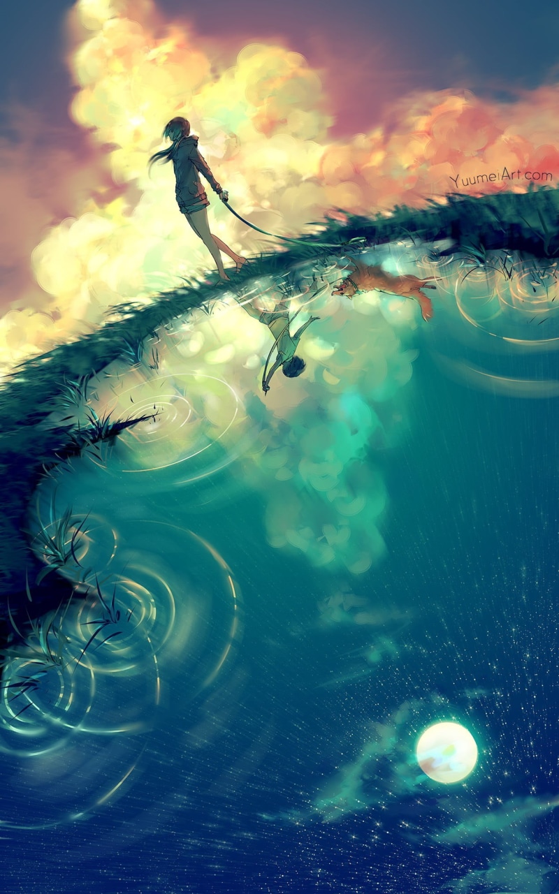 one animal, nature, tribute, sea, anime, no people, cloud - sky, marine, woman, underwater, outdoors, sea life, carrying, vertebrate, invertebrate, sky