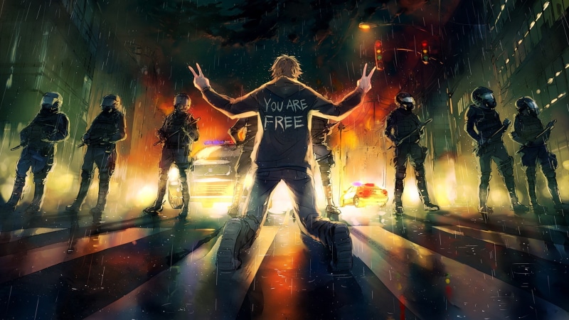 Yuumei, 1080P, police, Fisheye Placebo, dom