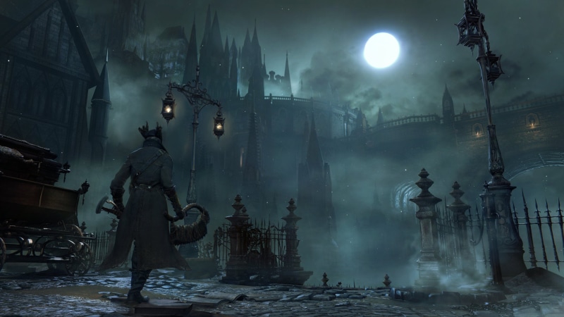 hd, moonlight, video games, bloodborne, 1080P, night
