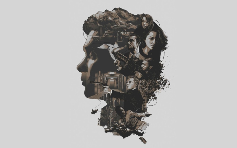 black, digital art, people, inception, 1080P, white, 1920x1200, painting