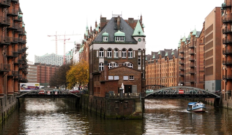 hamburg, germany, harbor, 1080P, houses, architecture, nature and landscapes, city, monuments