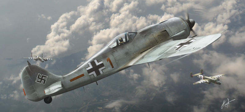 airplane, transportation, 4K, Dogfight, armed Forces, mode of transportation, day, fighter Plane, speed, cloud - Sky, plane, government, war, travel, Fw 190