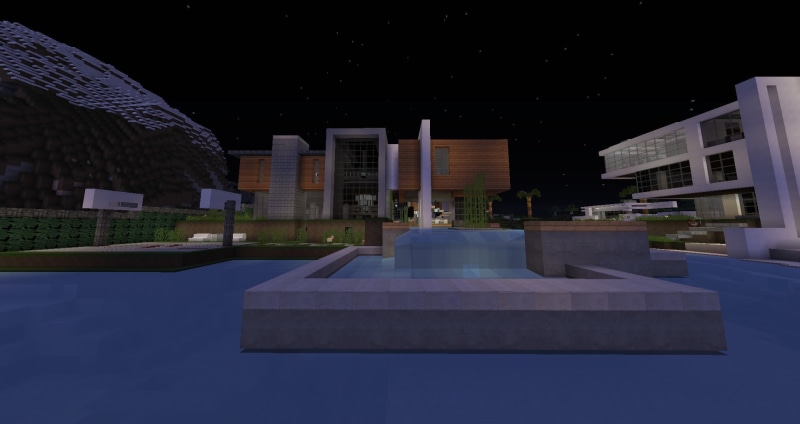 outdoors, water, building, pool, luxury, building exterior, office building exterior, modern, skyscraper, no people, residential district, mansions, built structure