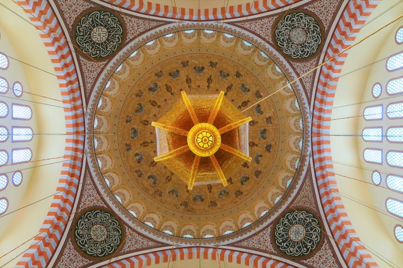 pattern, architecture, spirituality, building exterior, süleymaniye, chandelier, no people, design, dome, travel, islam, istanbul, ornate, cami, floral pattern