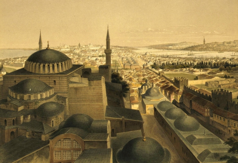 Istanbul, the minaret, Turkey, the city, mosque, picture, 1080P, panorama, While Agia Sophia, Hagia Sophia