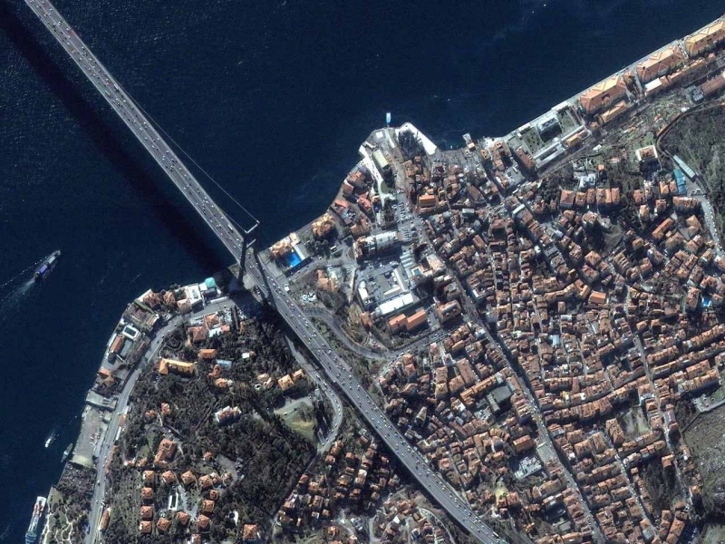 residential district, 720P, office building exterior, Istanbul, skyscraper, architecture, built structure, day, aerial view, low, near, transportation