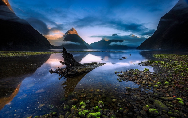lake, 2K, morning, nature, desktop, island, wanaka, pictures, mountains, new, south, zealand