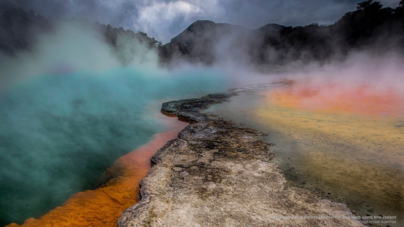 new, geothermal, pool, area, island, champagne, zealand, 2K, waiotapu, Oceania, north