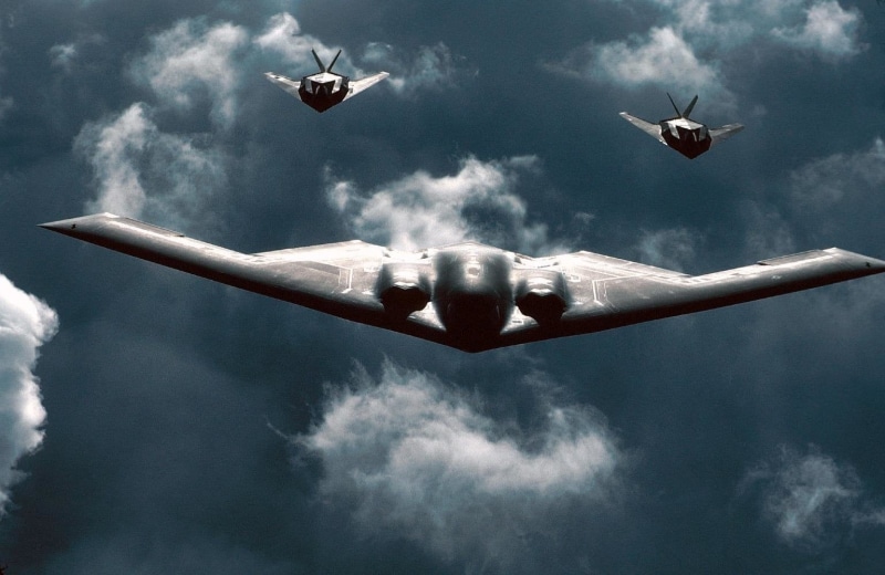 cloud - Sky, jets, animal themes, spread wings, 720P, vertebrate, animals in the wild, mode of transportation, Air Force, nature, blue, flying, travel Locations