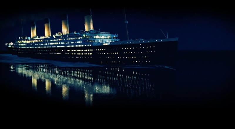 no people, transportation, travel, titanic, night, Movies, sky, nautical vessel, 2012, cruise, luxury, d, sea, illuminated, 1080P, architecture, outdoors