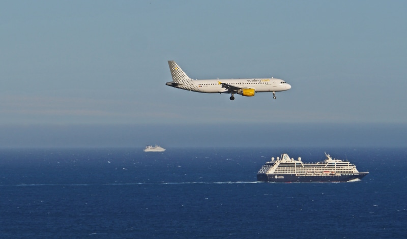 travel destinations, vacations, sea, airplane, passenger ship, people Traveling, passenger, ship travel, cruise, transportation, outdoors, cruise Ship