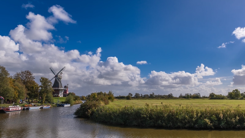 water, plant, cloud - sky, mill, vacations, northern germany, wind turbine, 4K, beauty in nature, turbine, lower saxony, greetsiel, no people, wind power
