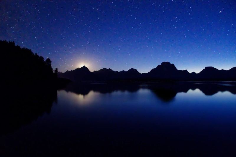 1080P, blue, star - space, water, purple, idyllic, no people, reflection, Jackson, tranquility, mountains, astronomy, mountain, tranquil scene, space