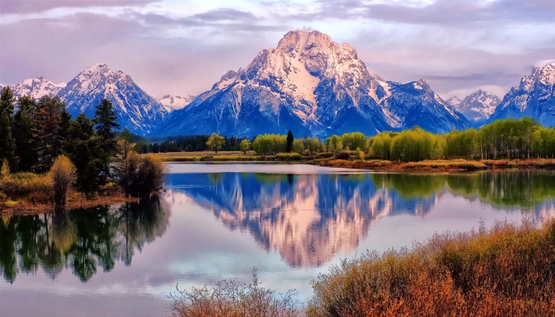 landscape, moran, teton, mountains, lake, fall, 1080P, nature, reflection, grand, mount, wyoming