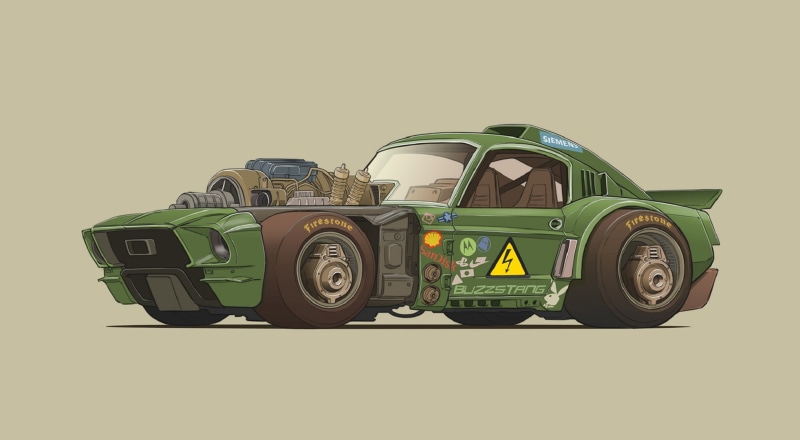 Figure, Shelby Mustang, Damon Moran, Buzzstang, 1080P, Mustang, Ford