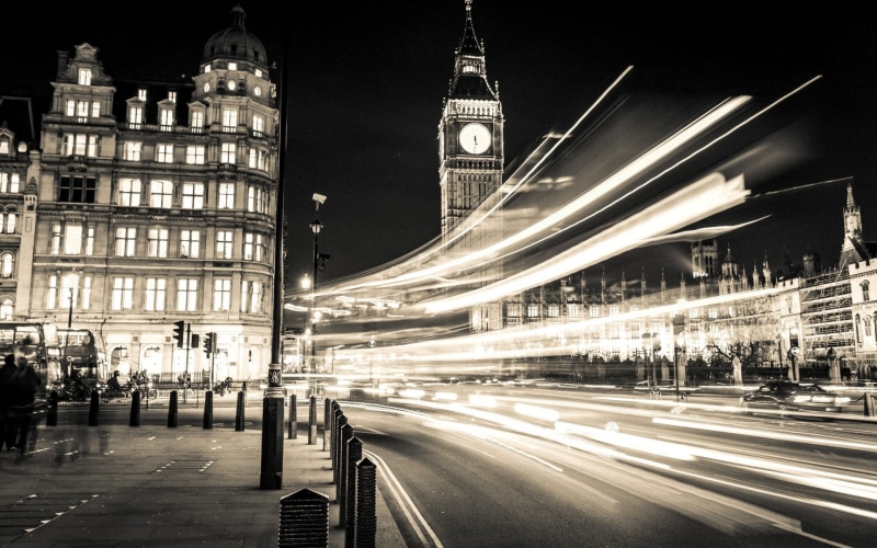 city street, building exterior, white, travel destinations, city, black, lon, built structure, architecture, double-decker bus, tower, building, cityscape