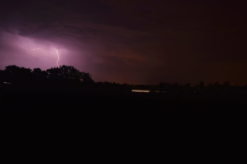 5K, silhouette, no people, thunderstorm, dark, cloud - sky, beauty in nature, nature, power, sunset, sky, lon, outdoors, illuminated, storm cloud, scenics - nature