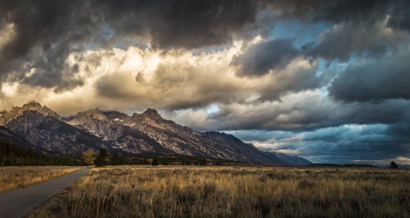 gray, grass, united states, mountain range, gravel, dirt road, tranquil scene, cloud, storm, dark, environment, water, scenics - nature, field, cloud - sky