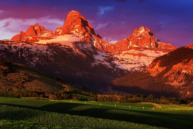 1080P, Wyoming, Sunlight, Grand Teton National Park, Mountains, The Teton Range, Mountain