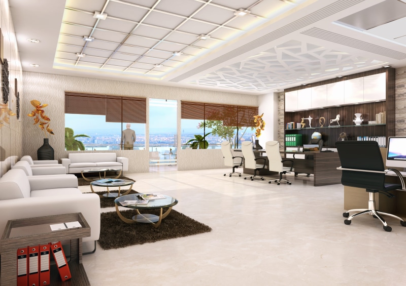 illuminated, absence, architecture, table, ceiling, flooring, 3d interior 3d interior, window, luxury, com, 5K, empty, seat, business, lighting equipment