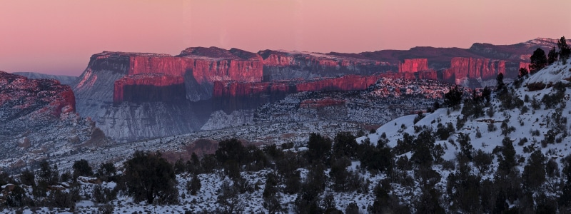 nature, sky, scenics - nature, hills, geology, rock, tree, wilderness, trees, travel, brown, sun, outdoors, snow, nps, usa, sunset, majestic, cliffs, non-urban scene