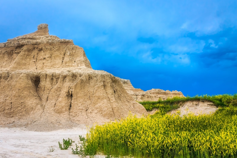 NP, Badlands National Park, blue, rock, South Dakota, mountain, brown, green, near, 2K, park, national, nature, landscape, badlands, Canon Rebel, United States of America