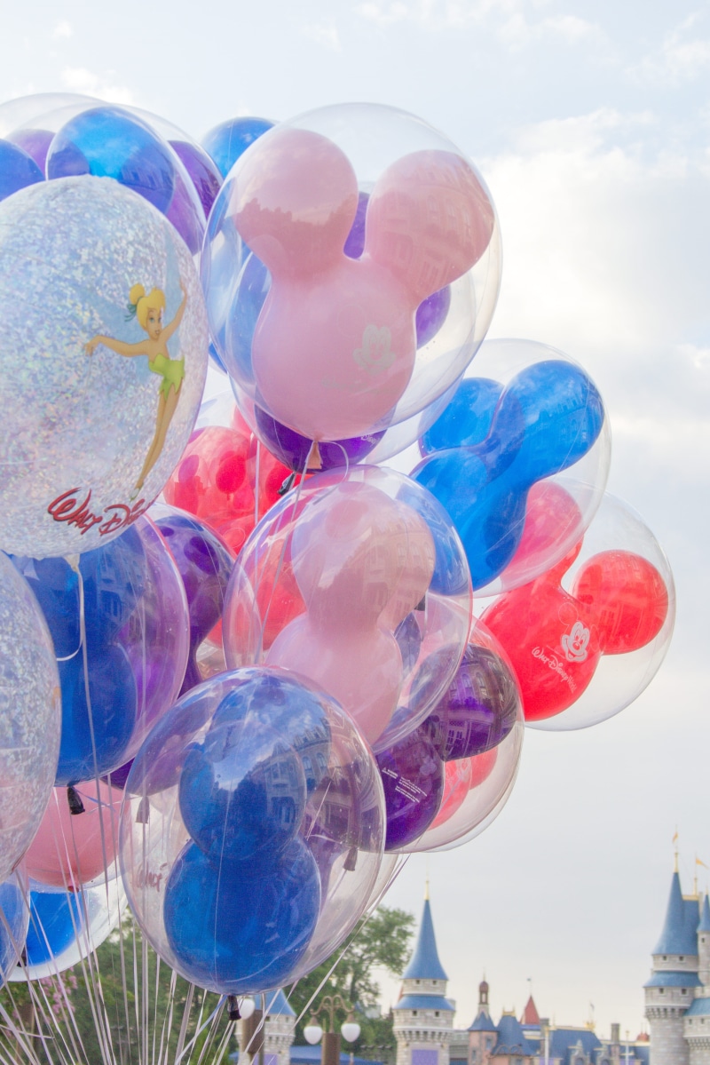 castle, balloons, nature, fragility, outdoors, united states, cloud - sky, multi colored, shape, building exterior, mid-air, fairytale, balloon, close-up