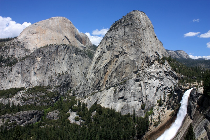 scenics, national, mountain, gray, european Alps, rock - Object, outdoors, mist trail, 4K, sky, John Muir Trail, Top, Yosemite National Park, landscape