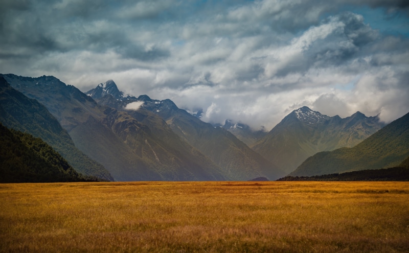 outdoors, natural, Aotearoa, rice, Valleys, mountain Range, nature, sky, meadow, valley, greenstone, pacific, fjord, mountain, UNESCO, Piopiotahi, nikon d800