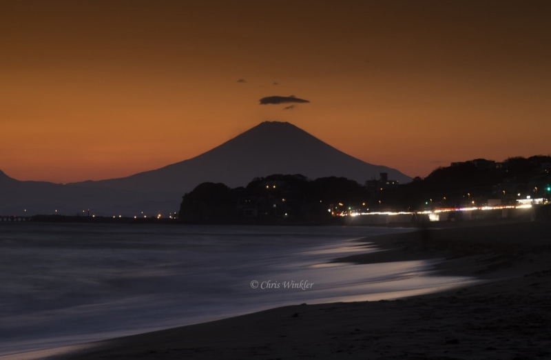 night, land, scenics - nature, Japan, sky, Sony, 1080P, Asia, laea4, fujisan, kanagawa, nature, Alpha, mountfuji, enoshima, beauty in nature, enoden, ilce7r