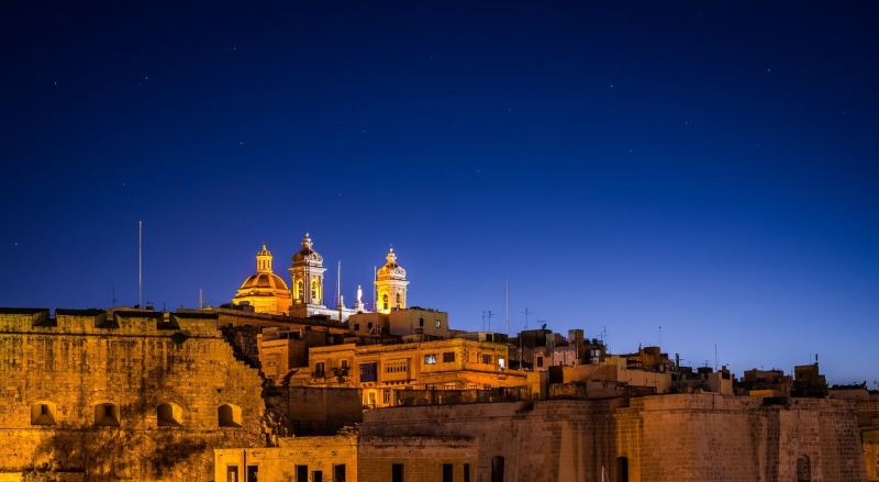 building, European, Others, place of worship, Vacation, Senglea, Travel, Malta, Evening, Europe, 1080P, star - space, the past, touristdestinations, Urban