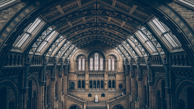 stairs, England, London, bricks, building, UK, history, old building, 1080P, museum, architecture, arch, interior