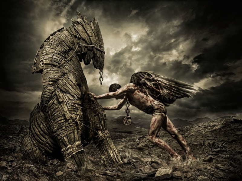 horse, 480P, hd, Trojan Horse, x, trojan, horses, animals, art