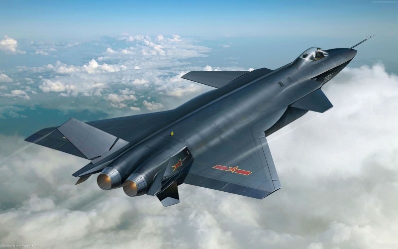 air force, China army, Shenyang J-20, 2K, fighter aircraft, China