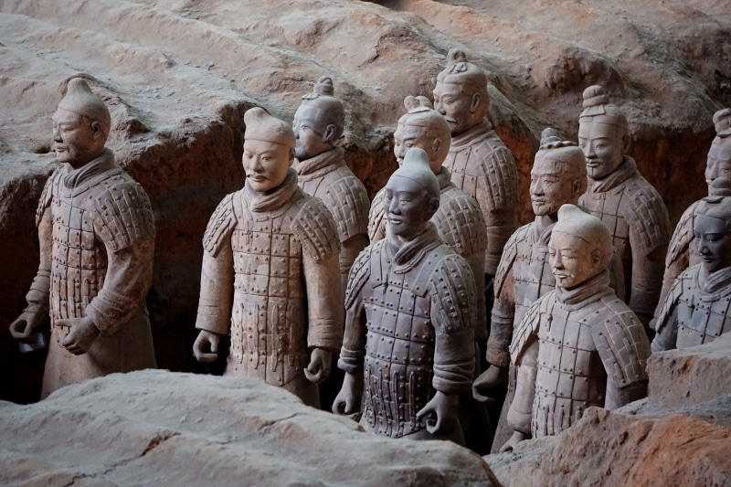 archaeology, xian, art and craft, religion, human representation, terracotta warriors, architecture, belief, no people, statue, sculpture, representation