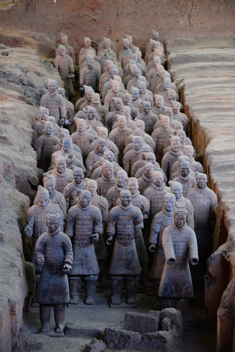 army, in a row, xian, wonder, ancient, culture, xian, architecture, outdoors, 5K, craft, china, spirituality, terracotta warrior, creativity, nature, belief