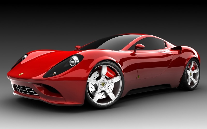 dino, ferrari, 1080P, Ferrari Dino, red