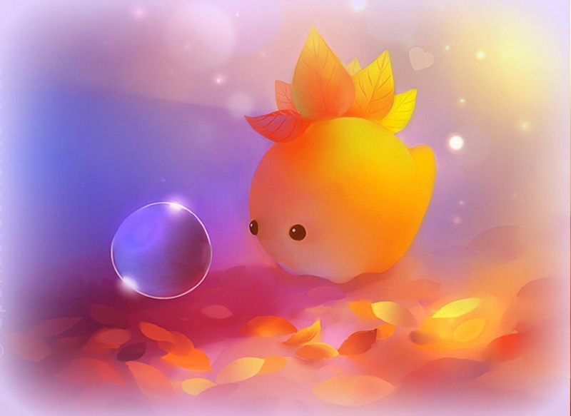 dino, autumn-dino, paintings, autumn, glass-ball, character, design, cool, illustration, yellow, animals, drawings, colors, creative-pre--made, 1080P