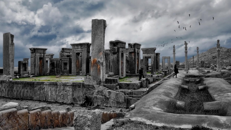 1080P, ruined, ancient civilization, sky, iran, old, building exterior, archaeology, no people, architecture, historical, travel destinations, building