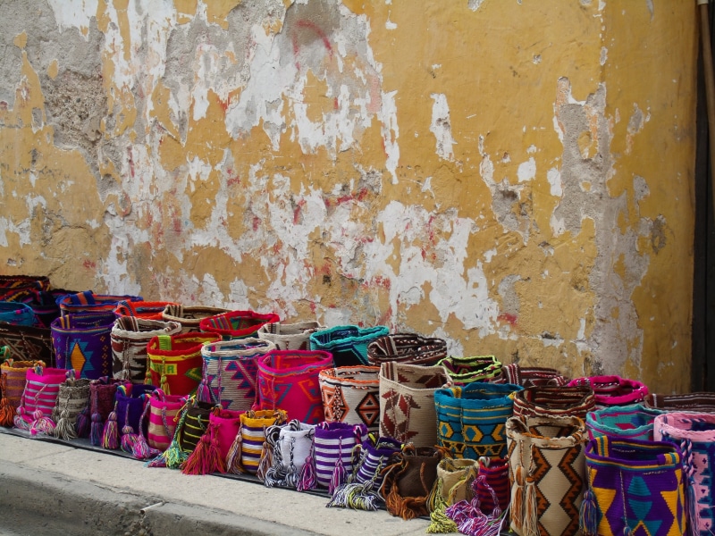 cartagena, multi colored, 4K, photo, still life, street market, caribbean, wayuu, abundance, color, container, architecture, for sale, close, market, bag