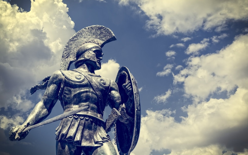 Greek, Statue, male likeness, creativity, craft, Man Made, cloud - sky, art and craft, architecture, representation, History, human representation, day